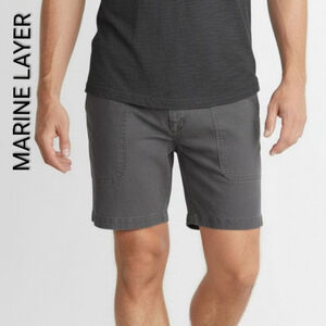 Men's Marine Layer Westlake Short Charcoal Corduroy Flat Front Shorts waist 30